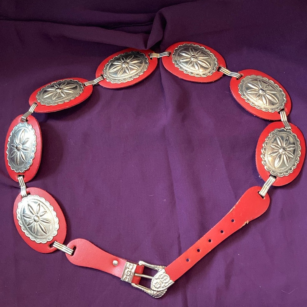 Red and Silver Women's Belt